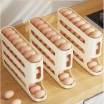 Automatic Rolling Egg Storage Box – Fridge Door Egg Organizer 2/4 Layer - Image 6
