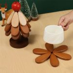 Solid Wood Tree-Design Dining Table Trivet & Insulation Mat - Image 3