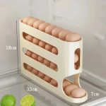 Automatic Rolling Egg Storage Box – Fridge Door Egg Organizer 2/4 Layer - Image 7