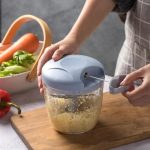 Manual Rope Pull Hand Chopper – Garlic & Vegetable Dicer - Image 2