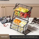 Floor-to-Ceiling Vegetable & Fruit Storage Rack – Black - Image 3