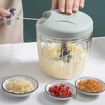 Manual Rope Pull Hand Chopper – Garlic & Vegetable Dicer - Image 3