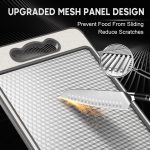 Double-Sided Stainless Steel Cutting Board with Anti-Slip Silicone Edges - Image 4