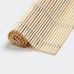 Bamboo Sushi Rolling Mat with White Finish – Seaweed & Rice Roll Curling Mat - Image 4