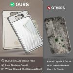 Double-Sided Stainless Steel Cutting Board with Anti-Slip Silicone Edges - Image 5