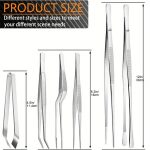 Stainless Steel Kitchen Tweezers Set – 6-Piece Precision Tweezers - Image 5