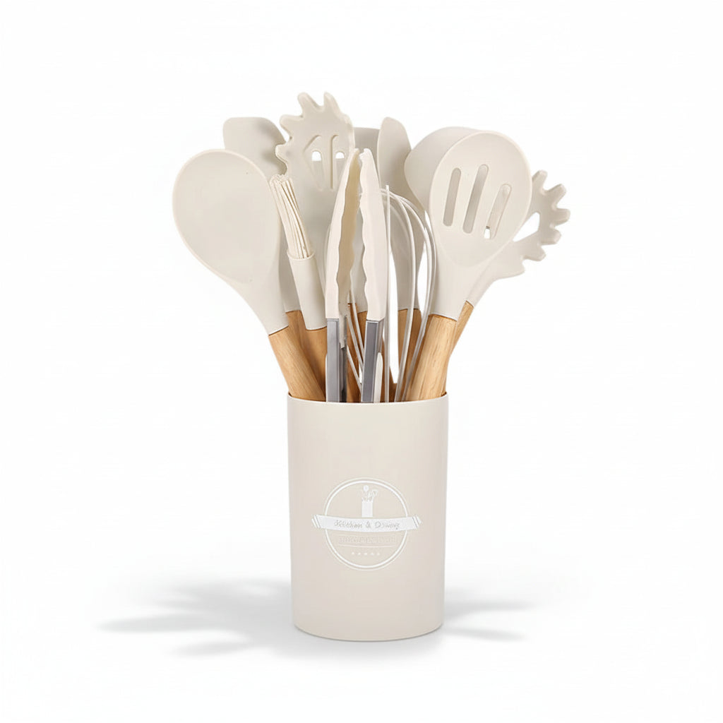 10006 12-Piece Silicone Cooking Utensils Set – Non-Scratch Kitchen Tools - Image 1