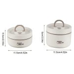 Thermal Leakproof Round Lunch Box with Folding Handle - Image 6