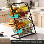 Floor-to-Ceiling Vegetable & Fruit Storage Rack – Black - Image 4