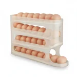 Automatic Rolling Egg Storage Box – Fridge Door Egg Organizer 2/4 Layer